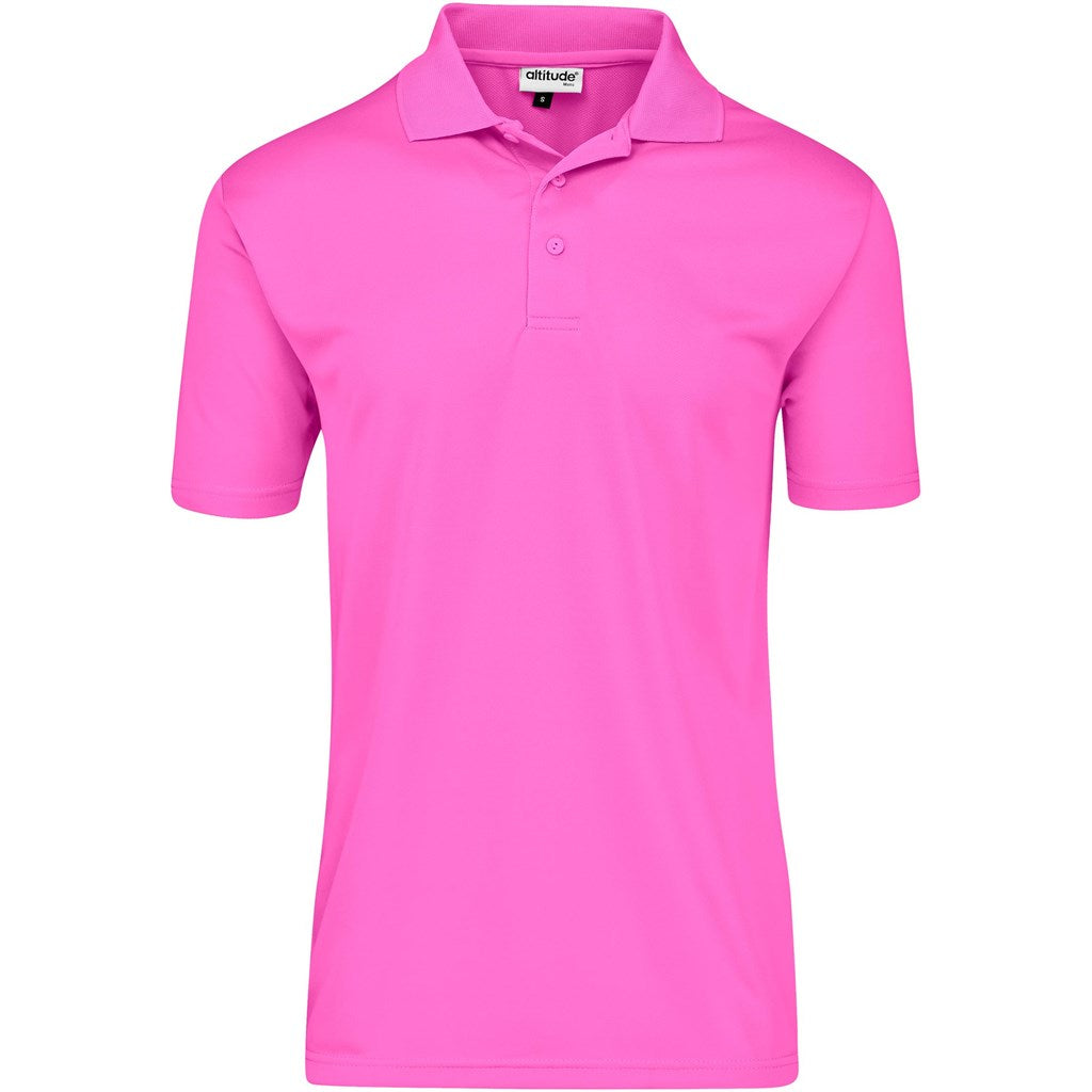 Mens Pro Golf Shirt in Pink — Print Fast Express