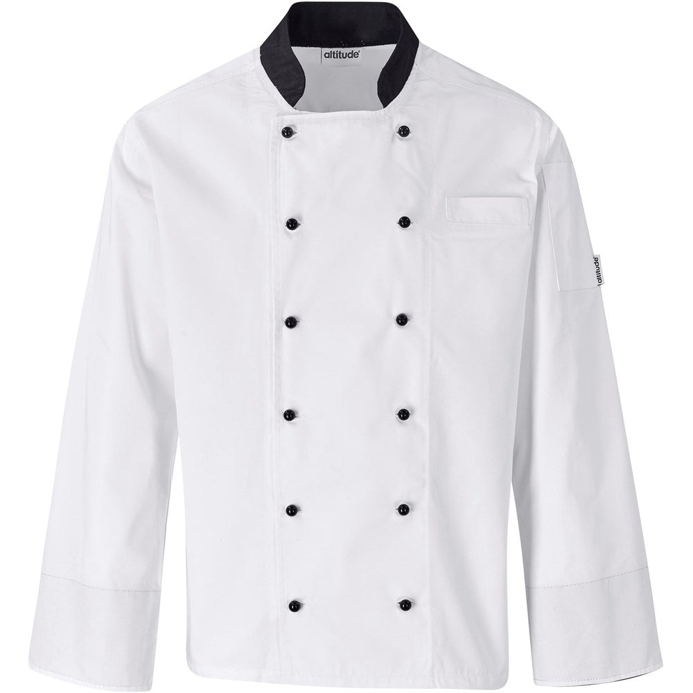Unisex Long Sleeve Toulon Chef Jacket in White — Print Fast Express