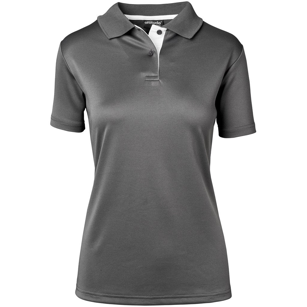 Ladies Tournament Golf Shirt in Grey — Print Fast Express