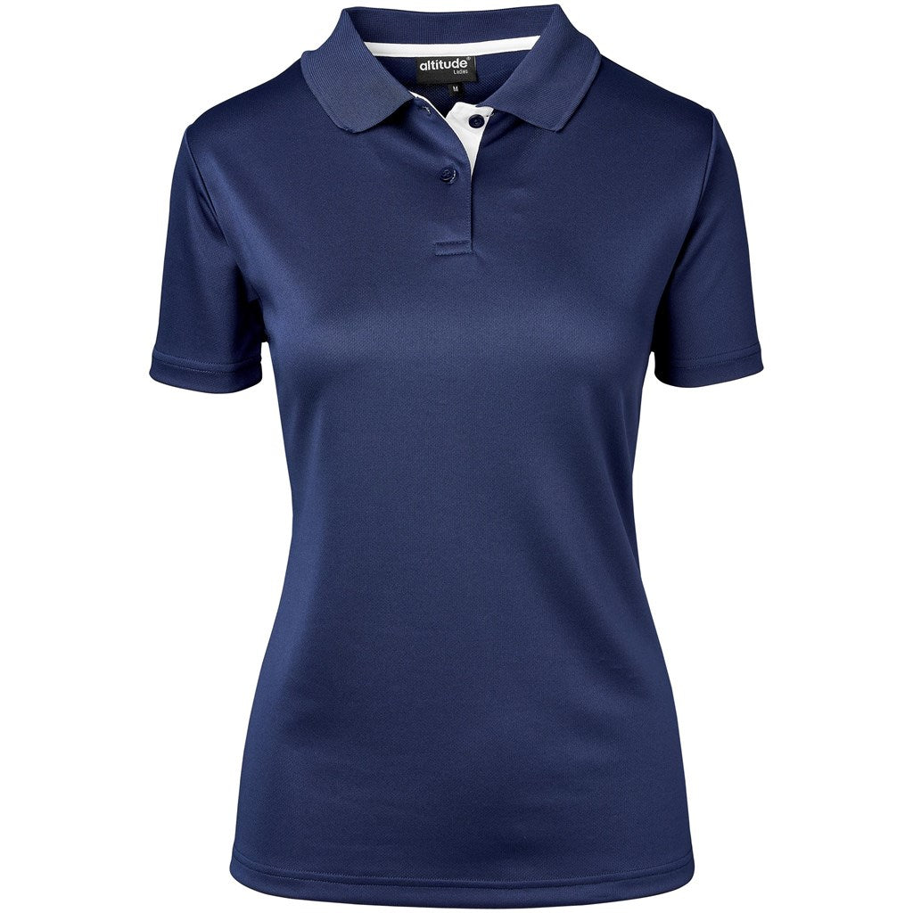 Ladies Tournament Golf Shirt in Navy — Print Fast Express