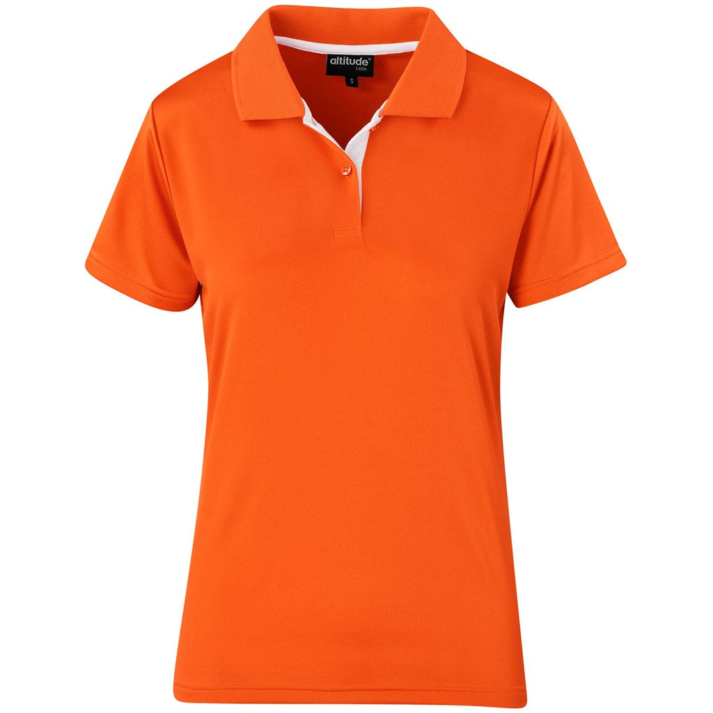 Ladies Tournament Golf Shirt in Orange — Print Fast Express