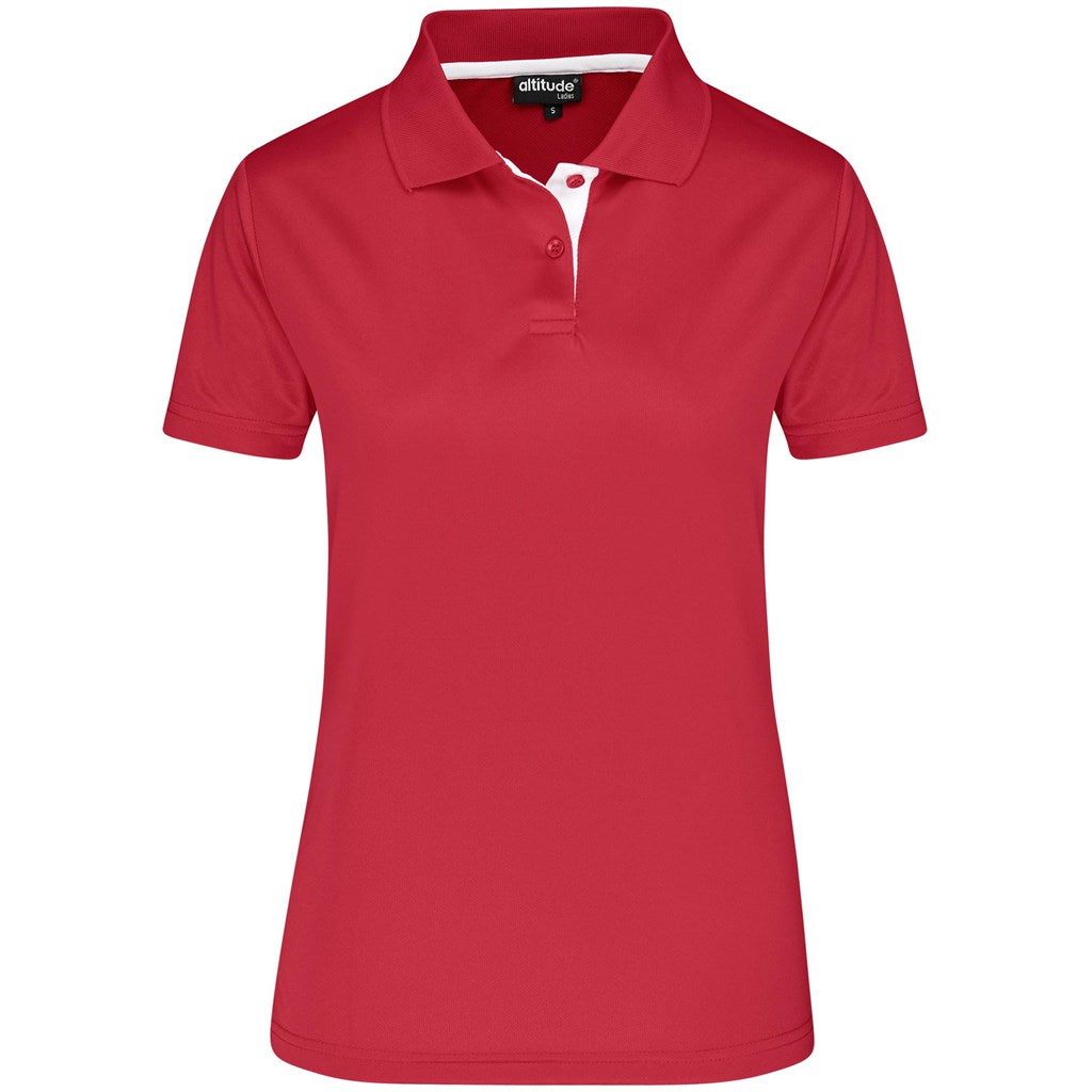 Ladies Tournament Golf Shirt in Red — Print Fast Express