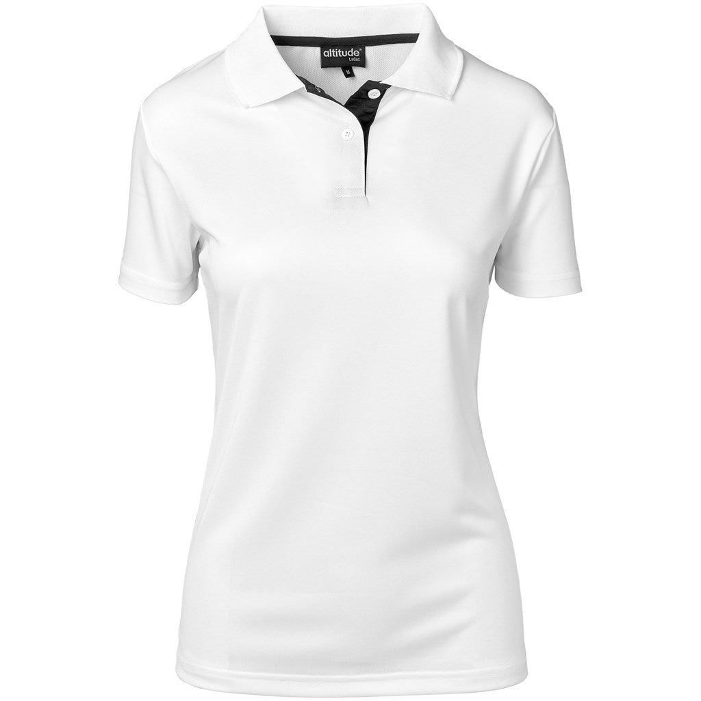 Ladies Tournament Golf Shirt in White — Print Fast Express