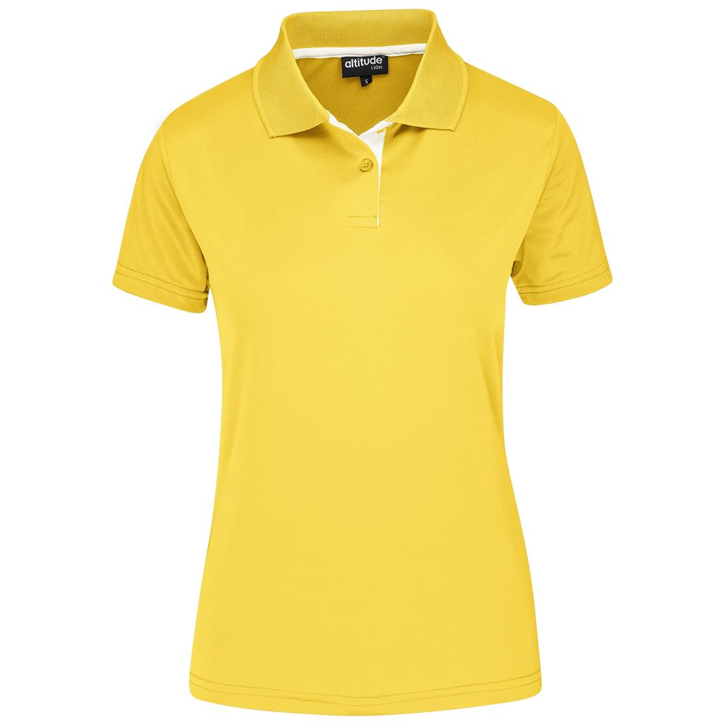 Ladies Tournament Golf Shirt in Yellow — Print Fast Express