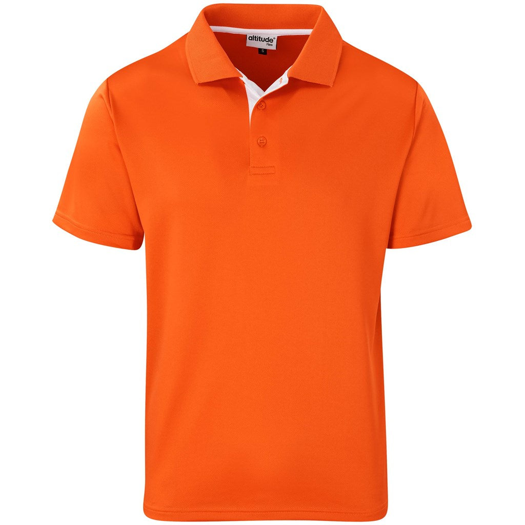 Mens Tournament Golf Shirt in Orange — Print Fast Express