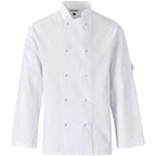Unisex Long Sleeve Zest Chef Jacket in White — Print Fast Express