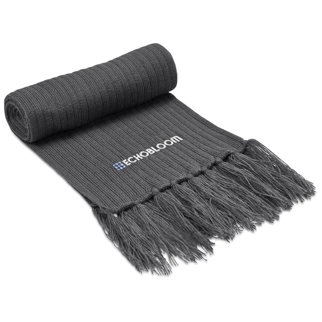 Nebraska Acrylic Scarf in Grey — Print Fast Express