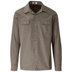 Mens Long Sleeve Wildstone Shirt in Khaki — Print Fast Express