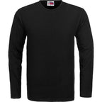 Mens Long Sleeve Portland T-Shirt in Black — Print Fast Express