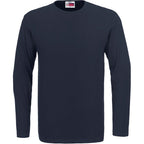 Mens Long Sleeve Portland T-Shirt in Navy — Print Fast Express