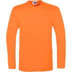 Mens Long Sleeve Portland T-Shirt in Orange — Print Fast Express