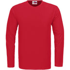 Mens Long Sleeve Portland T-Shirt in Red — Print Fast Express