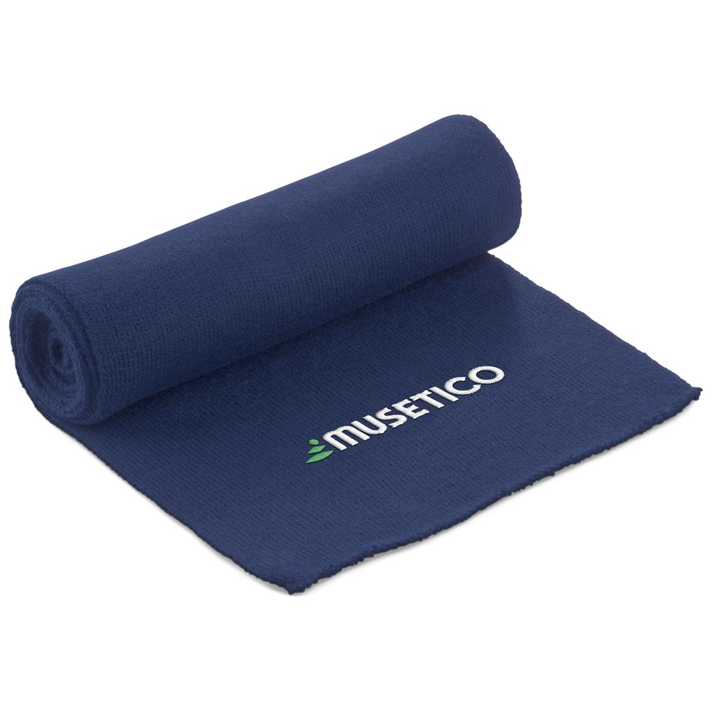 Team Acrylic Scarf in Navy — Print Fast Express