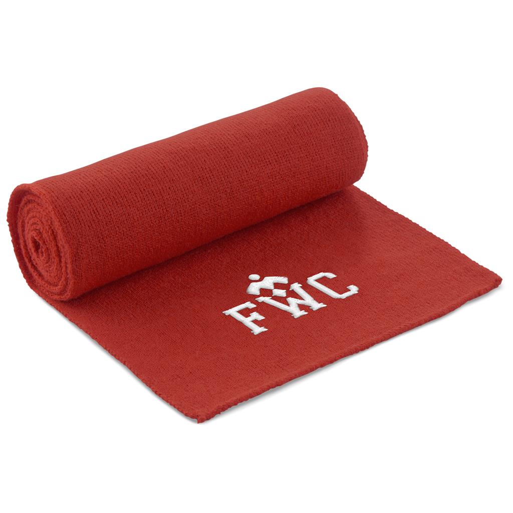 Team Acrylic Scarf in Red — Print Fast Express