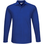 Mens Long Sleeve Elemental Golf Shirt in Blue — Print Fast Express