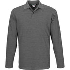Mens Long Sleeve Elemental Golf Shirt in Grey — Print Fast Express