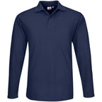 Mens Long Sleeve Elemental Golf Shirt in Navy — Print Fast Express