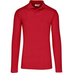 Mens Long Sleeve Elemental Golf Shirt in Red — Print Fast Express