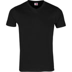 Mens Super Club 165 V-Neck T-Shirt in Black — Print Fast Express