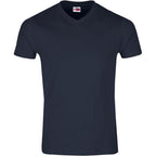 Mens Super Club 165 V-Neck T-Shirt in Navy — Print Fast Express
