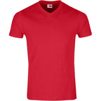 Mens Super Club 165 V-Neck T-Shirt in Red — Print Fast Express
