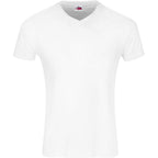 Mens Super Club 165 V-Neck T-Shirt in White — Print Fast Express