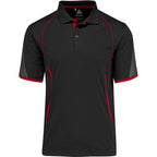 Mens Razor Golf Shirt in Black Red — Print Fast Express