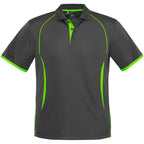 Mens Razor Golf Shirt in Grey Lime — Print Fast Express