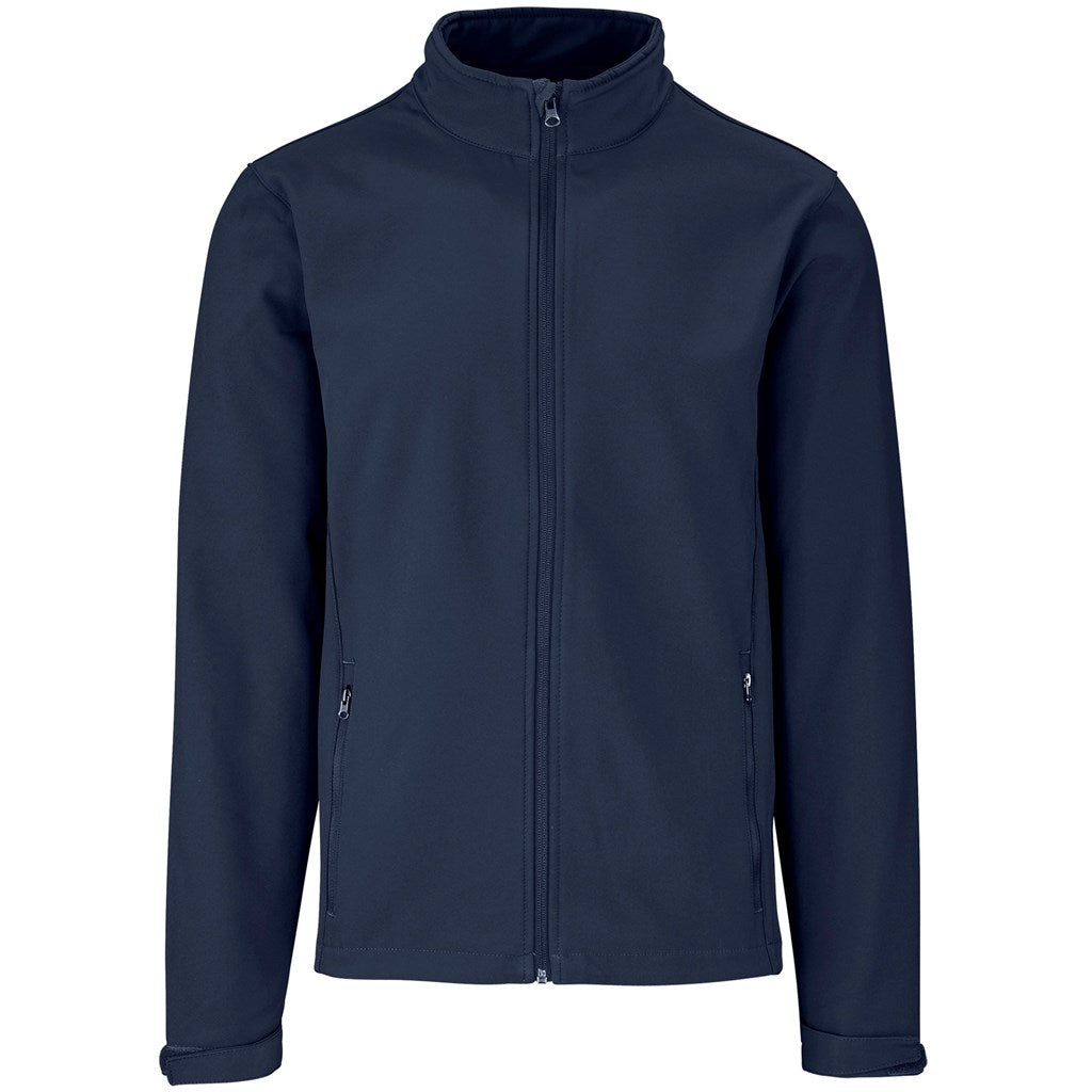 Mens Pinnacle Softshell Jacket in Navy — Print Fast Express