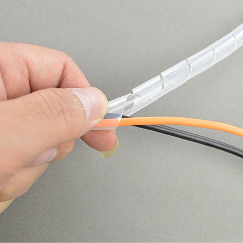 CO010 9mm Transparent Spiral Cable Organizer 1 Meter