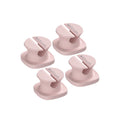 CO060 Mini Cable Organizer Clips – 4 Piece Set for Cable Management-Pink