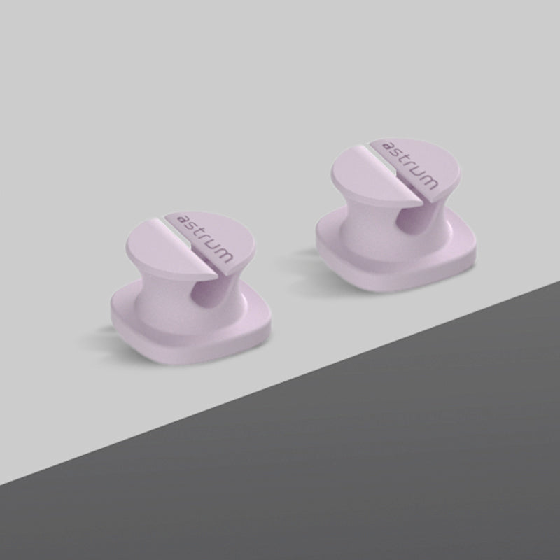 CO060 Mini Cable Organizer Clips - 4 Piece Set for Cable Management-Purple