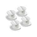 CO060 Mini Cable Organizer Clips – 4 Piece Set for Cable Management - White