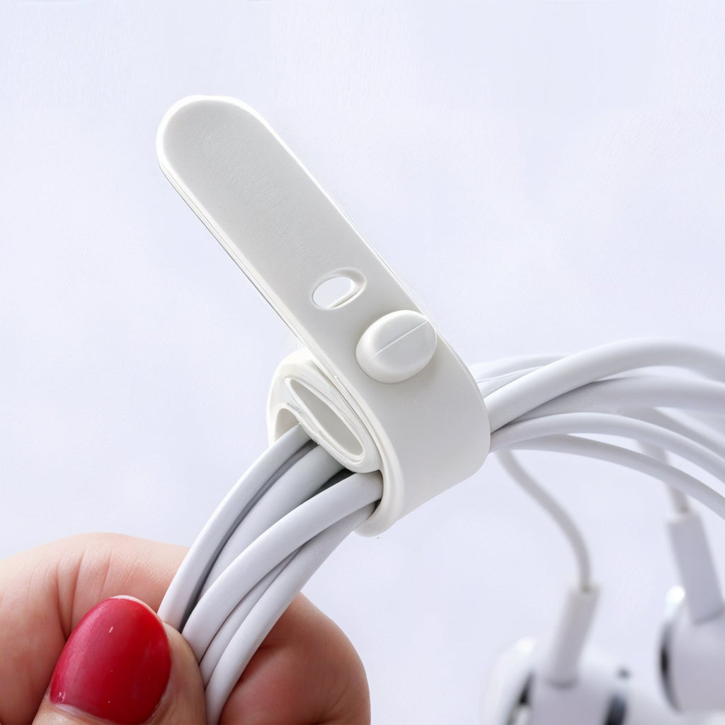 CO210 10-Pack Silicon Cable Organizer Straps for Efficient Cable Management and Organization