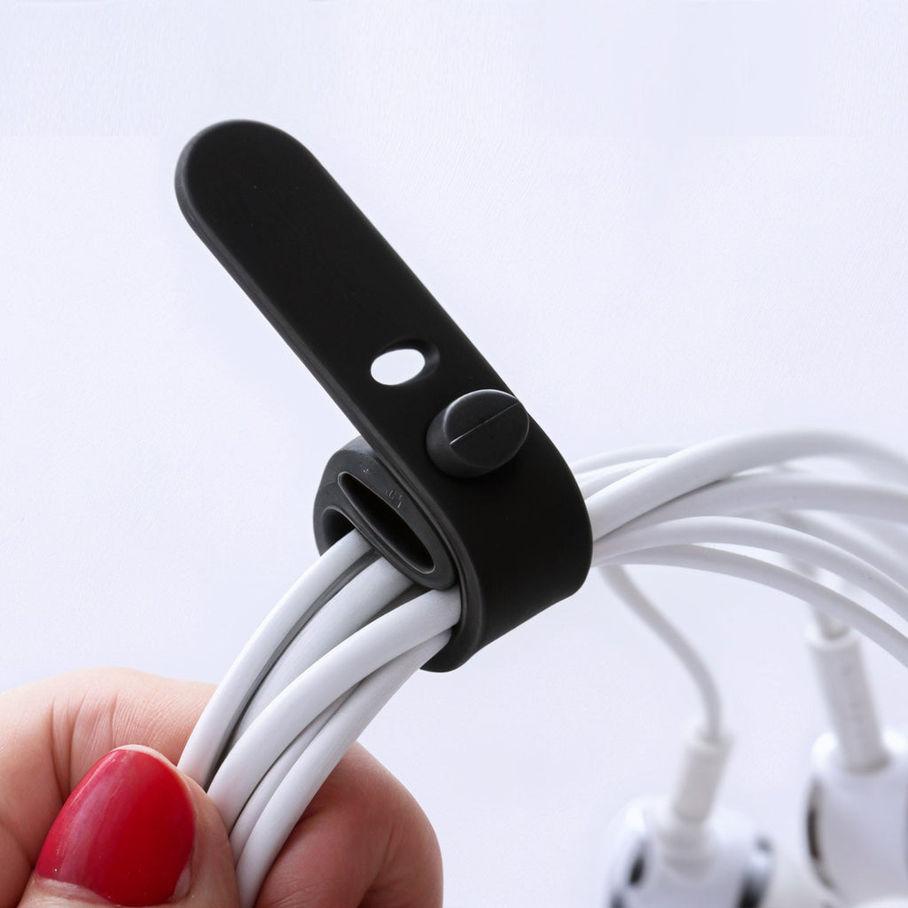 CO210 10-Pack Silicon Cable Organizer Straps for Efficient Cable Management and Organization