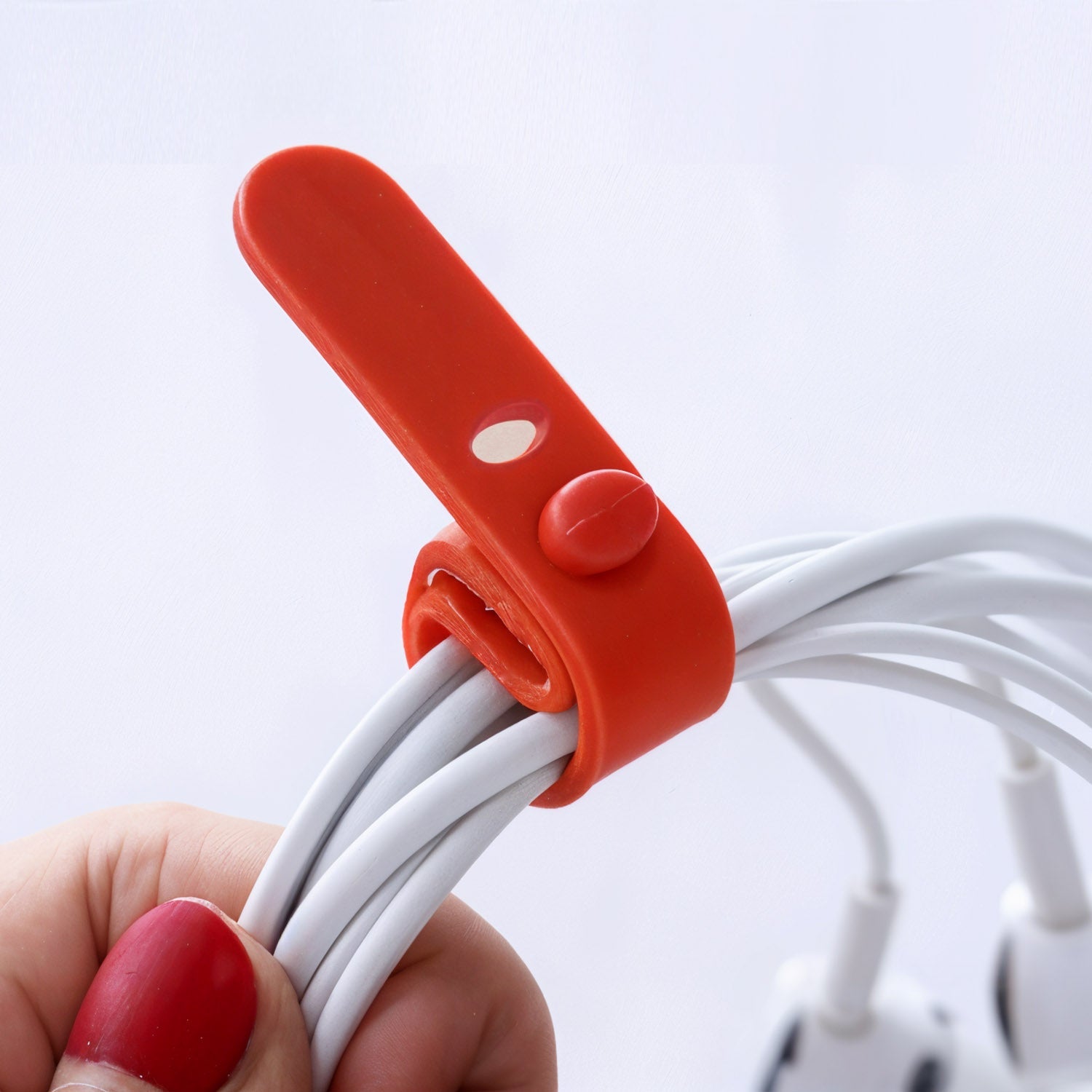 CO210 10-Pack Silicon Cable Organizer Straps for Efficient Cable Management and Organization