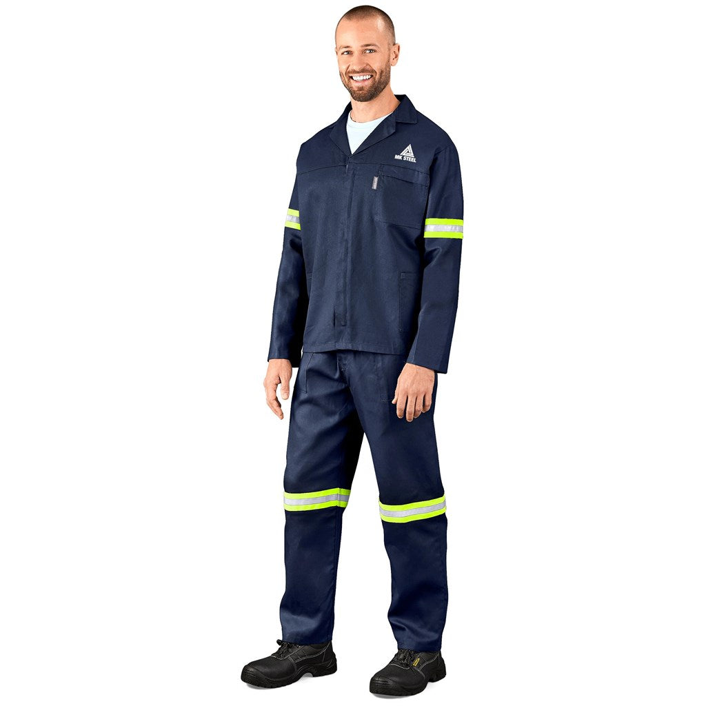 Technician 100% Cotton Conti Suit - Reflective Arms & Legs - Yellow Tape custom branded with your logo by Print Fast Express