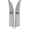 Legend 3M Sublimated Arcfin Double-Sided Flying Banner - 1 complete unit custom branded with your logo by Print Fast Express