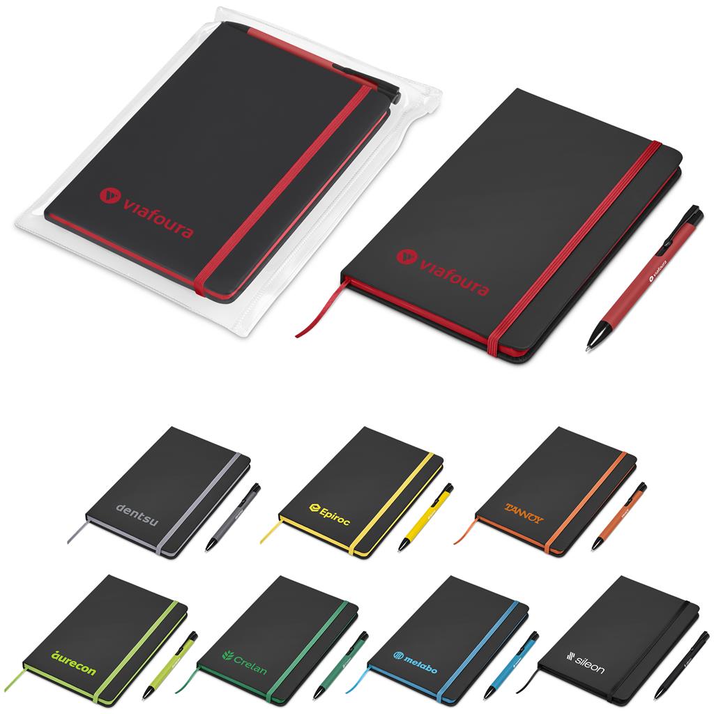 Altitude Harrison Notebook & Pen Set custom branded with your logo by Print Fast Express