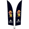 Legend 2M Sublimated Arcfin Double-Sided Flying Banner - 1 complete unit custom branded with your logo by Print Fast Express