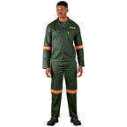 Acid Resistant Polycotton Conti Suit - Reflective Arm & Legs - Orange Tape - Print Fast Express