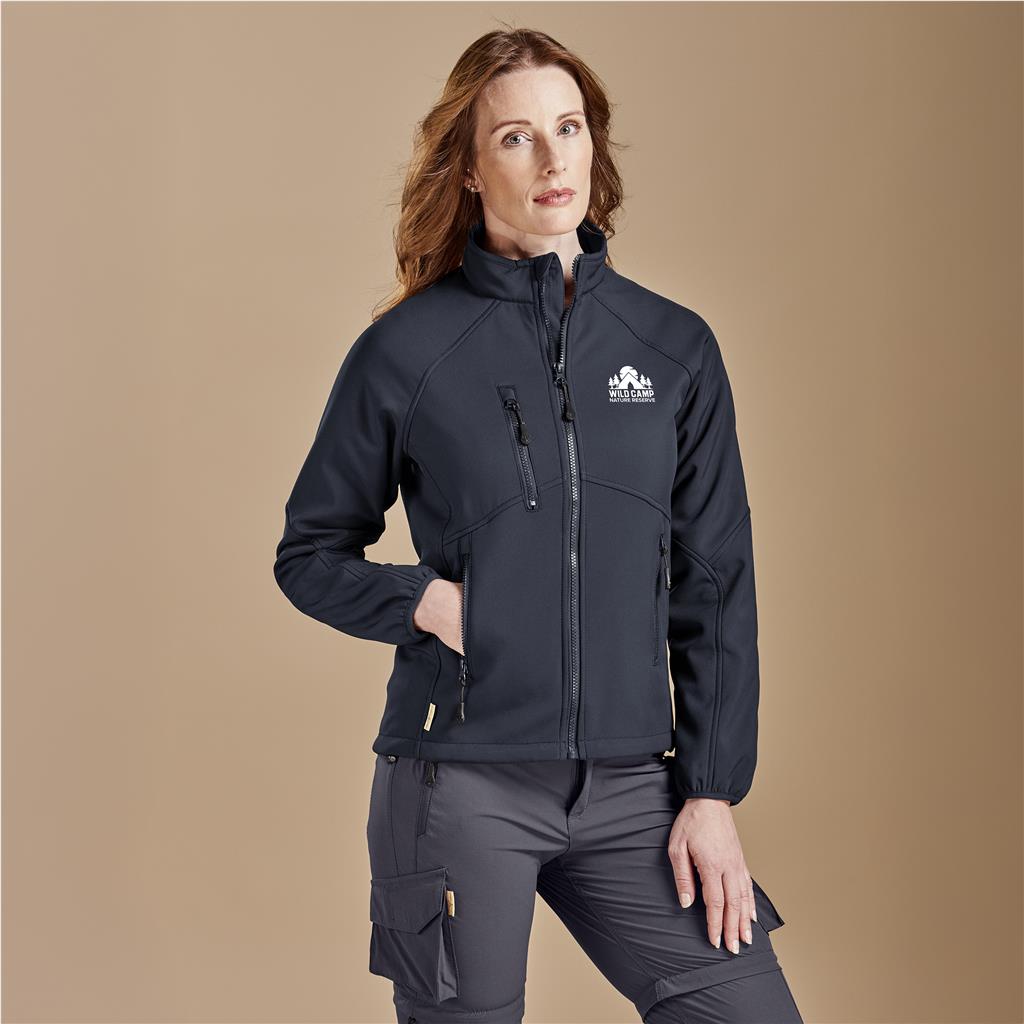Ladies Midlands Softshell Jacket custom branded with your logo by Print Fast Express