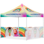 Coated Steel Sublimated Gazebo 3m x 3m - 3 Half-Wall Skins custom branded with your logo by Print Fast Express