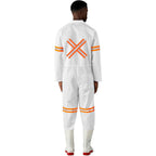 Safety Polycotton Boiler Suit - Reflective Arms Legs & Back - Orange Tape custom branded with your logo by Print Fast Express
