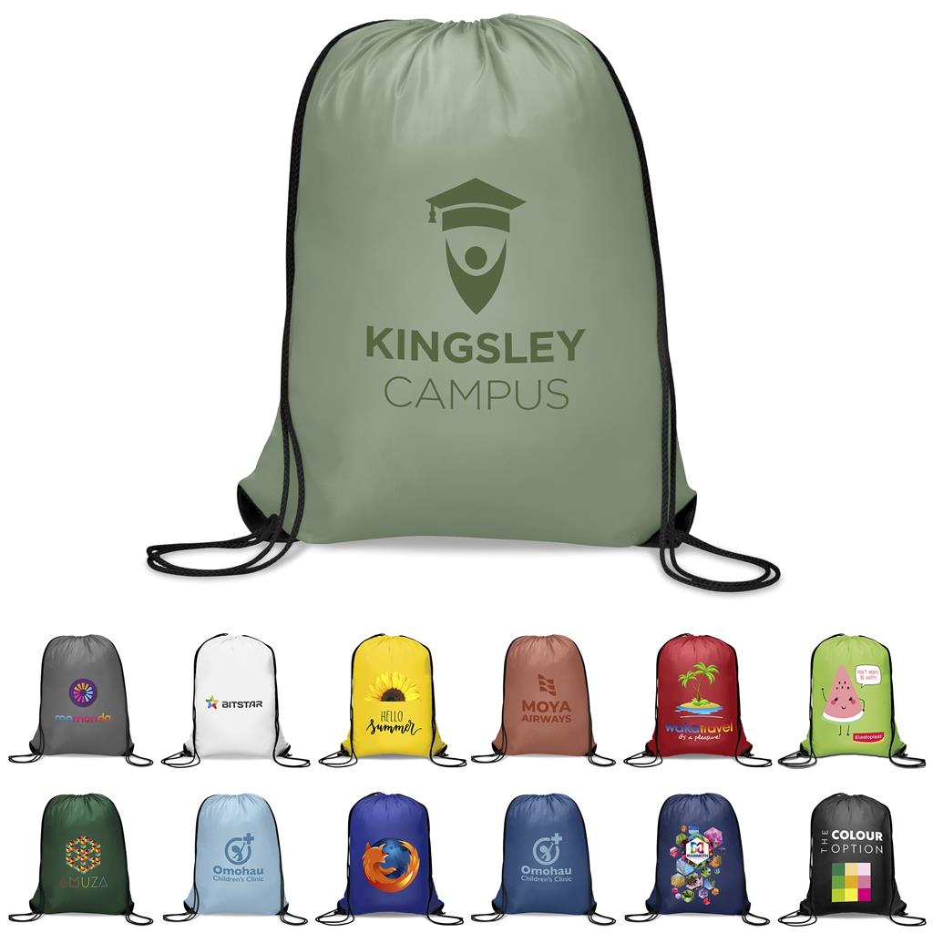 Altitude Symphony 210D Drawstring Bag custom branded with your logo by Print Fast Express