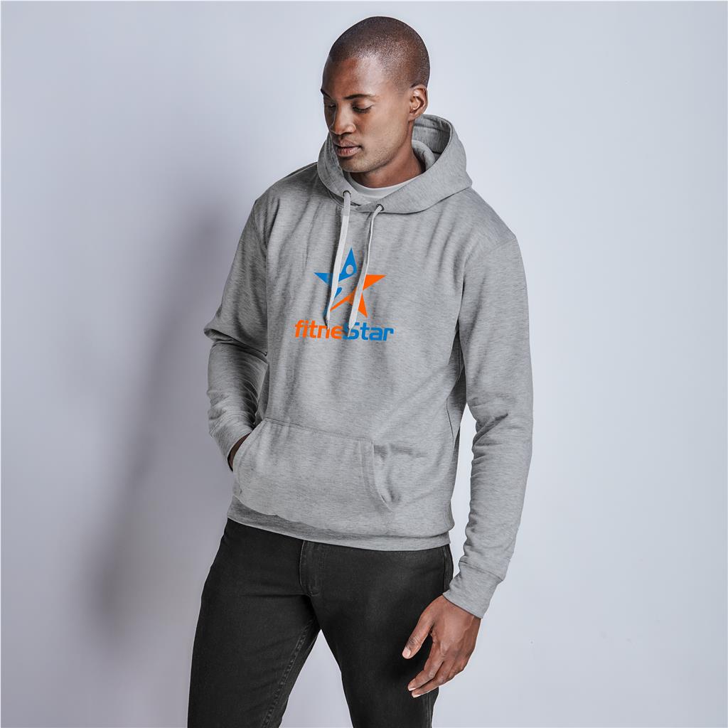 Mens Essential Hooded Sweater custom branded with your logo by Print Fast Express