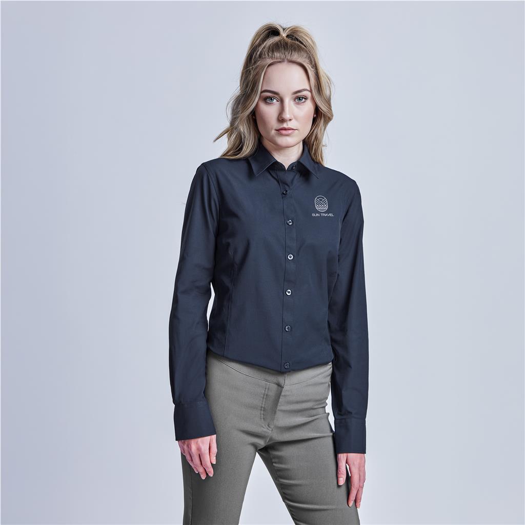 Ladies Long Sleeve Sycamore Shirt custom branded with your logo by Print Fast Express