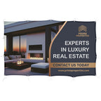Sublimated Airtex Fabric Fence Banner 2m x 1.2m custom branded with your logo by Print Fast Express