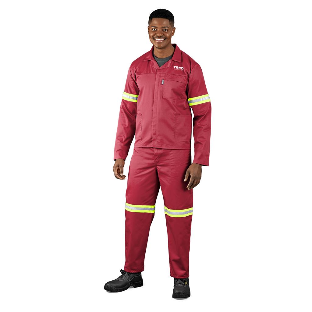 Trade Polycotton Conti Suit - Reflective Arms & Legs - Yellow Tape custom branded with your logo by Print Fast Express