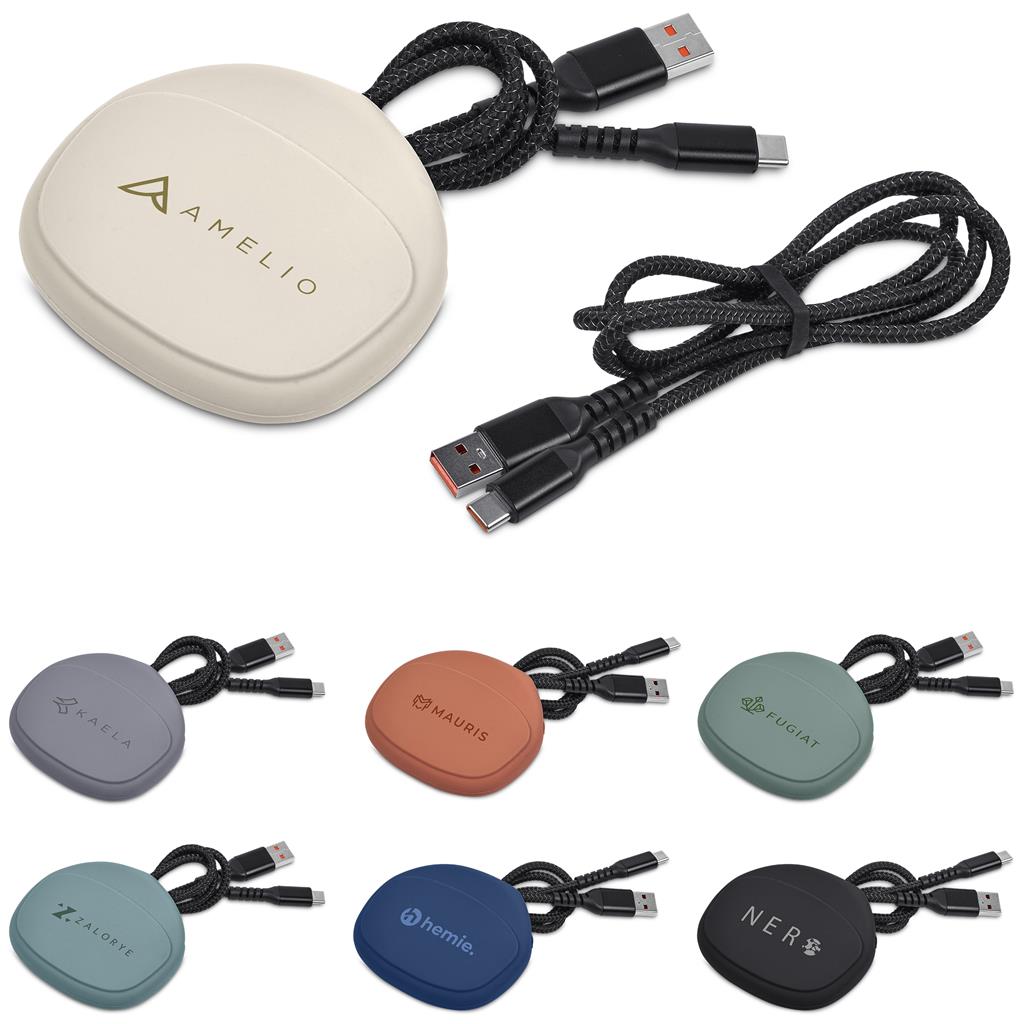 Altitude Fabbit Fast Charge USB-A to Type-C Charging Cable in Pouch custom branded with your logo by Print Fast Express